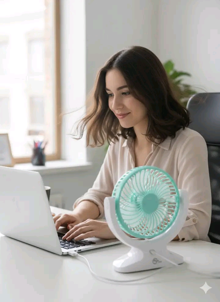 ABJAK 2508 Portable LED Light with Mini Fan